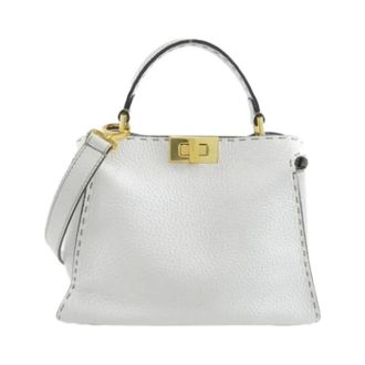 Fendi Pre-owned Selleria Handbag - Dames - Pre-owned - Wit - Maat: ONE Size Leer