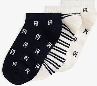Tommy Hilfiger Womens Ankle Sock 3-Pack - White