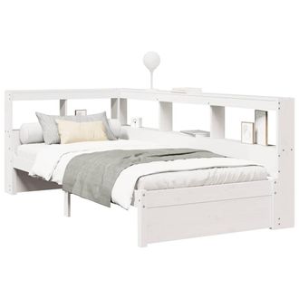 Berkfield Home Decorative Bookcase Bed without Mattress White 90x200 cm Solid Wo
