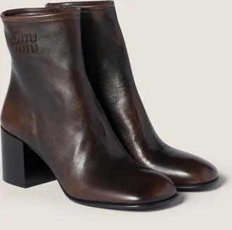 Miu Miu Fumé calf booties