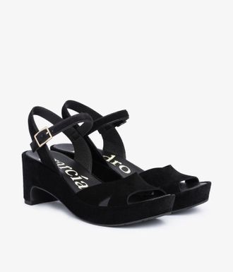 Pedro Garcia Back-Strap sandal in black suede | dido | Fall-winter 26 |
