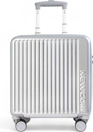 Infinity Leather Harde koffer 44 x 22 x 38 cm Zilver TSA Veilige Bagagekoffer Geschikt voor Easyjet, Ryanair