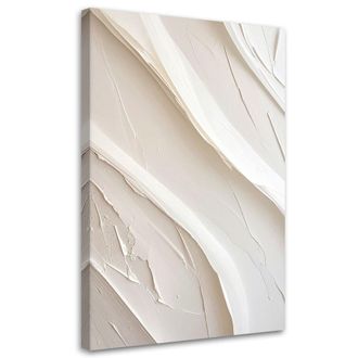 Feeby Cuadro En Lienzo, Textura 3d Beige, 80x120