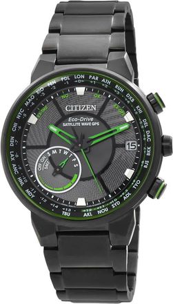 Citizen Satellite Wave GPS Freedom Black Eco-Drive Dial Mens Watch CC3035-50E
