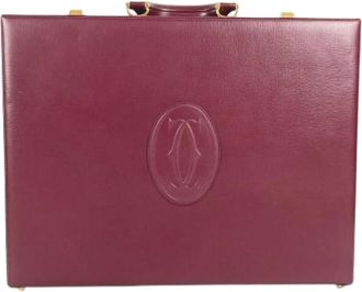 Cartier Pre-owned Vintage Handtas - unisex - Vintage Handtas - Rood - ONE Size - Leer - Vintage