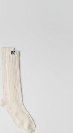 Alo | Scrunch Socks in Bone, Size: Medium
