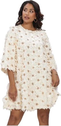 Y.A.S Y.a.s, Kleedjes, Dames, Beige, M, Pailletten, Yasabelone 3/4 Jurk