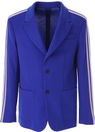 Msgm Stripes Jacket - Heren - Blazers - Blauw - M - Katoen - Jassen