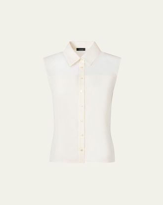 Akris Cotton Voile Button-Down Fitted Shirt