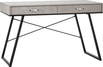 Premier Housewares Bradbury Concrete Veneer Desk Home Office Work Desk