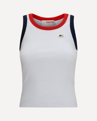 Fiorucci Angels patch tank Top with contrast trims Female M