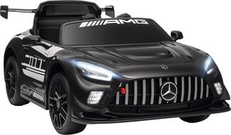 OEM Coche El&eacute;ctrico Para Ni&ntilde;os Mercedes-amg Gt3 Evo Con Mando A Distancia Motor Doble Ruedas Auxiliares Asa M&uacute;sica Negro