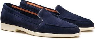Santoni Womens Suede Loafer in Blue at Nordstrom, Size 8.5