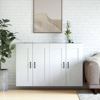 Berkfield Home Wall Mounted Cabinets 2 pcs White Engineered Wood