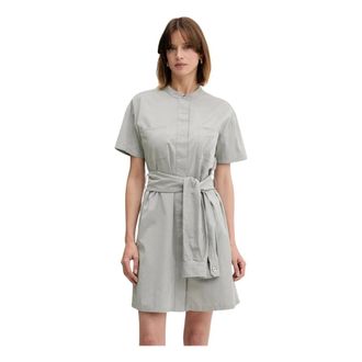 Emporio Armani Dames, Jurken, Grijs, Maat: M Katoen