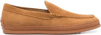 Tod's Brown Slip On Loafers