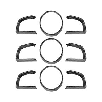 OEM Embellecedor De Cubierta Del Panel De Instrumentos Interior Del Salpicadero De Fibra De Carbono 9x Para Serie 3 Axela 2014-2018