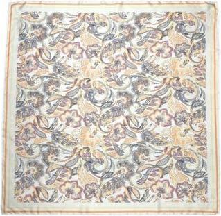 Nicole Miller Paisley Satin Square Scarf in Tan at Nordstrom Rack