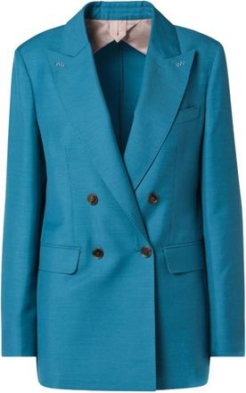 Max Mara Dames, Jassen, Blauw, Maat: XS Zijde