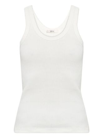 Haikure ribbed tank top - White