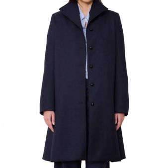 WE-AR4 Gatsby Classic Slim Fit Coat In Navy