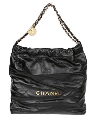 Chanel Black Calfskin Medium Shoulder Bag (Authentic Pre-Loved)