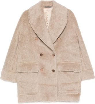 Tagliatore Light Brown Double-Breasted Coat