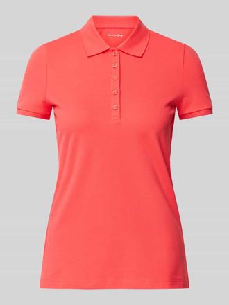 Christian Berg Poloshirt mit kurzer Knopfleiste in Hellrot, Gr&ouml;&szlig;e S