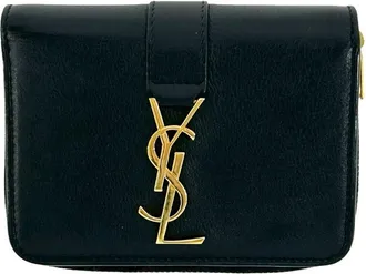 Saint Laurent Black Leather Wallet (Bi-Fold) (Pre-Owned)