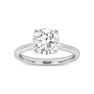 LuvMyJewelry Serena 14K White Gold Round Cut Lab Grown Diamond Cathedral Engagement Ring - 2 ctw at Nordstrom, Size 6