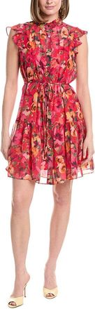 Julia Jordan Printed Chiffon Cap Sleeve Mini Dress