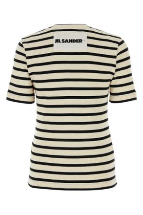 Jil Sander Womens Embroidered Cotton T-Shirt 080 Cotone