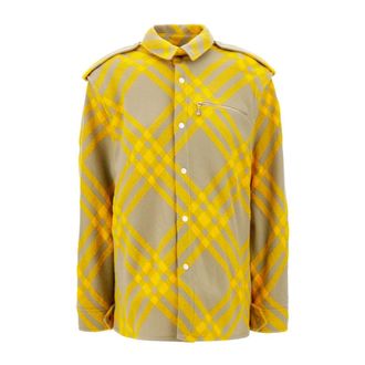 Burberry Checked Wool Overshirt - female - Burberry - Light Jackets - Multicolor - 4XS - Jackets
