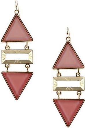 Olivia Welles Pointy Pastel Drop Earrings in Gold /Peach at Nordstrom Rack