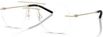 Moncler 55mm Irregular optical glasses in Gold at Nordstrom