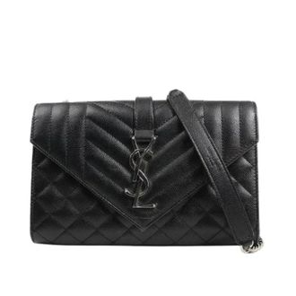 Saint Laurent Pre-owned Cross Body Bags, female, Black, Size: ONE SIZE Pre-owned Envelope Small Crossbody Bag