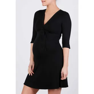 Cache Coeur Milk Maternity and nursing nightgown in Black at Nordstrom, Size X-Large