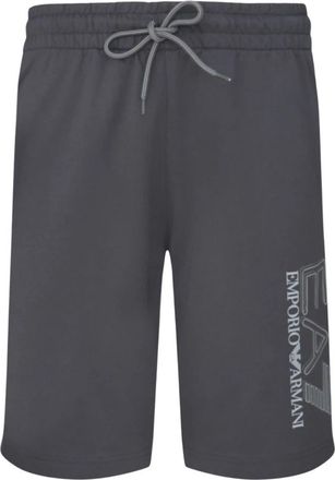 Emporio Armani Jersey Shorts met Logo aan de Zijkant - Heren - Korte Broeken - Grijs - L - Korte Broeken