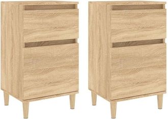 vidaXL Mesitas de noche 2 uds color roble sonoma 40x35x70 cm Vidaxl