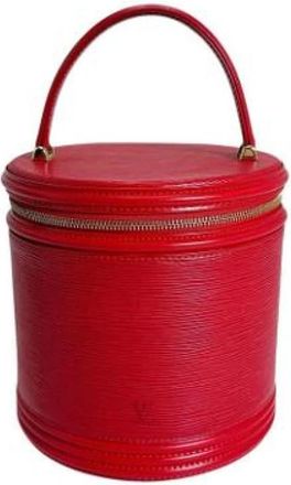Louis Vuitton Pre-owned Bucket Bag - Dames - Vintage Tas - Rood - ONE Size - Leer - Vintage