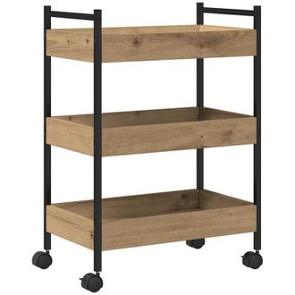 vidaXL Carrello da Cucina rovere artigianale 50 x 30 x 70 cm - Vidaxl