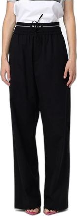 Msgm Msgm - Wijde broeken - Dames - Broeken - Zwart - Maat: 2XL
