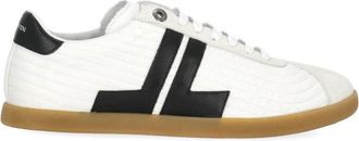 Lanvin Quilted Low-Top Sneakers With Leather And Suede Accents