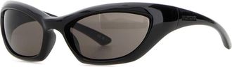 Balenciaga Black Acetate Racer Sunglasses