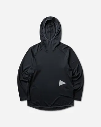 And Wander Men s Dry Jersey Hoodie Black
