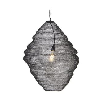 QAZQA Oriental Pendant Light Black 60cm - Nidum