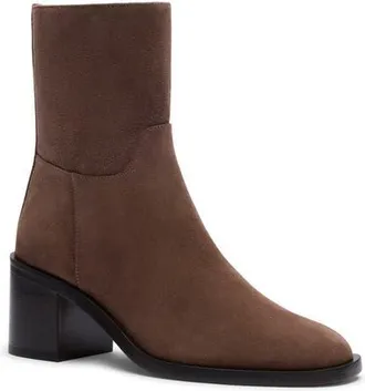 Stuart Weitzman Maris Zip Bootie in Cigar/maroon Vino at Nordstrom, Size 10.5