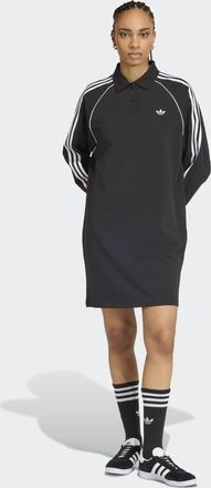 adidas Shirtkleid ADIDAS ORIGINALS SST POLO, Damen, Gr. XXL, N-Gr, schwarz, wei&szlig;, Obermaterial: 95% Baumwolle, 5% Elasthan, Kleider Shirtkleid