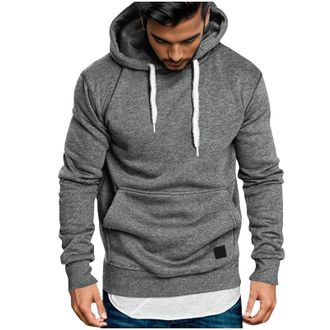 Generic Hoodie Mens Sweatshirts Solid Colour Jumper Tops Long Sleeve Pullover Sweater Fall Winter Thermal Hoodies Blouse Comfort Sportswear Fashion Sweatshirt