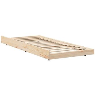 vidaXL Struttura del letto Marrone 100 x 200 cm Legno massello di pino - Vidaxl